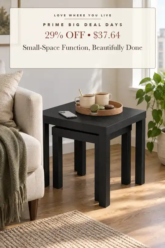 nesting side tables; styling illustration