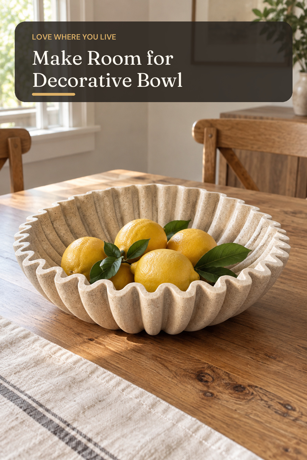 OAKOA Large Decorative Bowl for Home Decor - Key Bowl for Entryway Table; AI-generated styling illustration