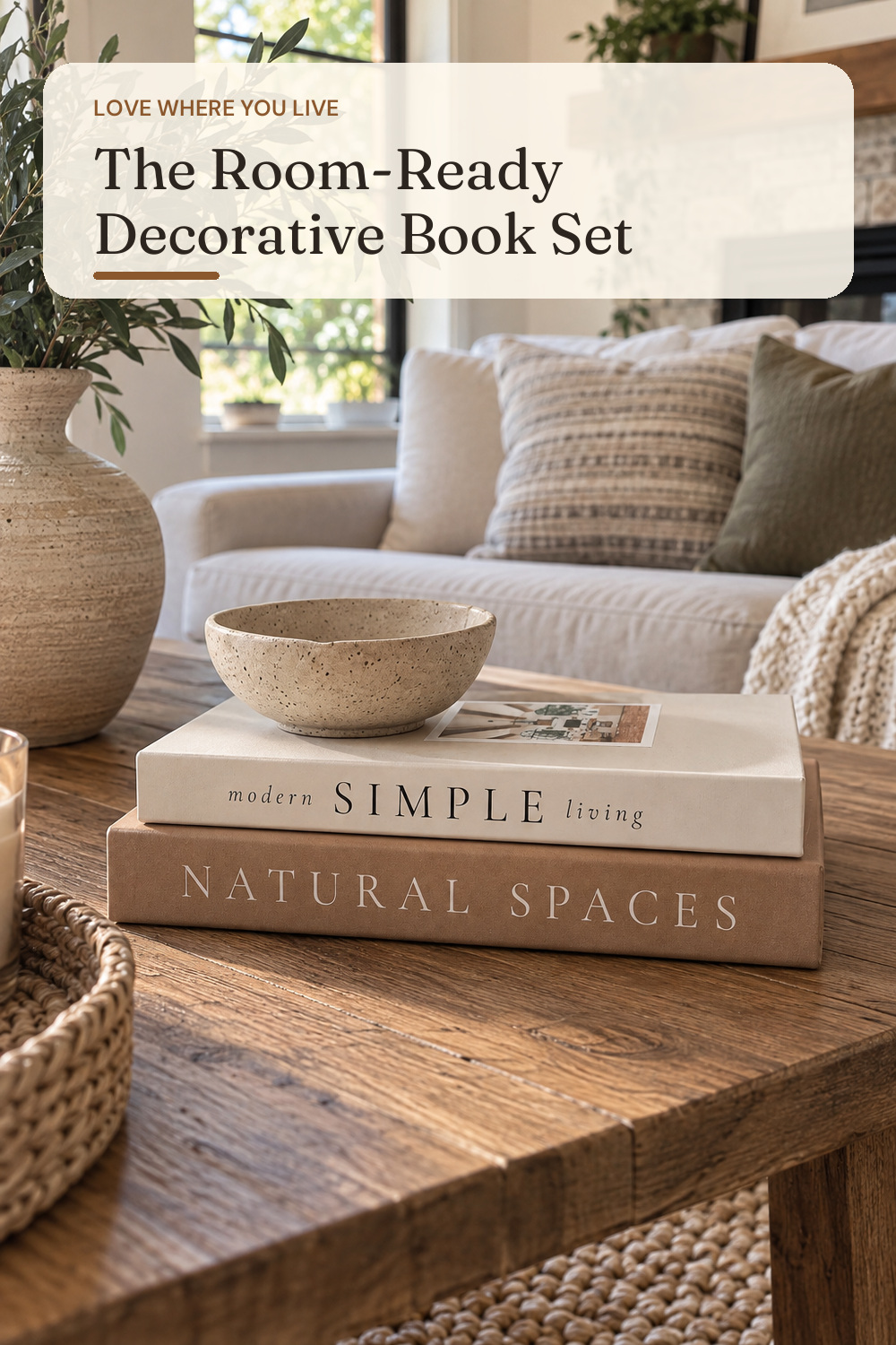 ZICOTO Beautiful Decorative Books Set of 2 for Your Coffee Table & Shelf; AI-generated styling illustration