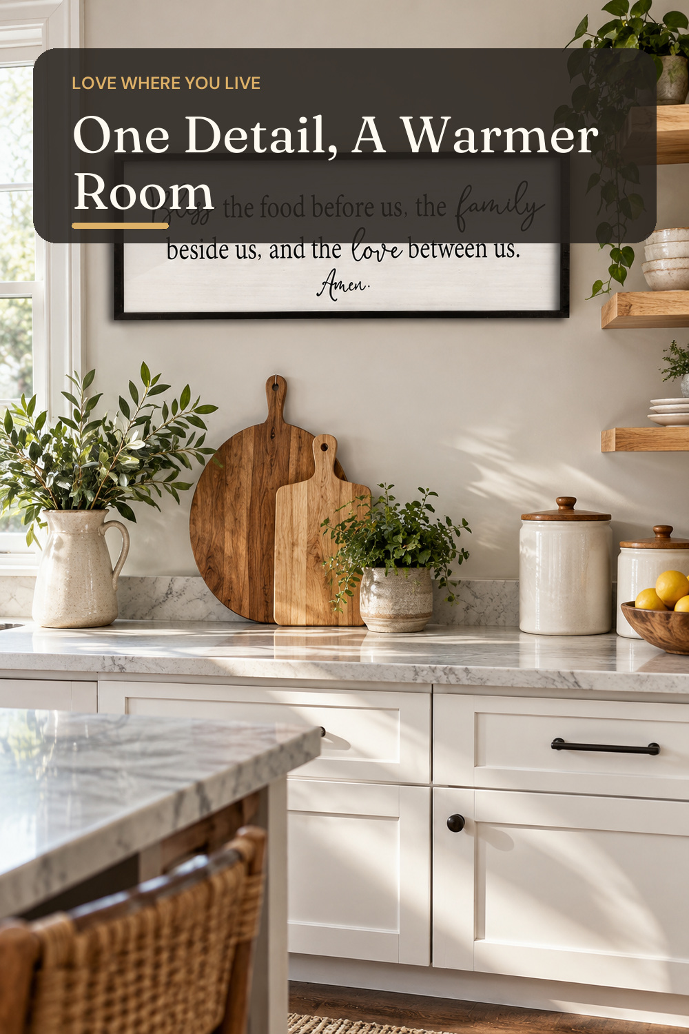 Dining Room Sign Wall Decor Bless the Food Before Us 40"X15", Black; AI-generated styling illustration