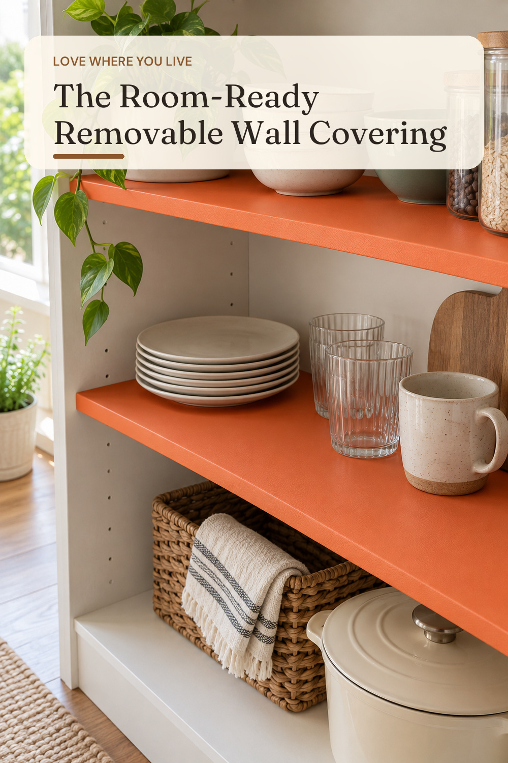 Orange Peel and Stick Wallpaper, 15.7 X 78.7 inches Renter Friendly Wallpaper, Vinyl PVC Removable Wall Paper, Self-Adhesive Wall Sticker Decoration for Counter Furniture Cabinet and Room; AI-generated styling illustration