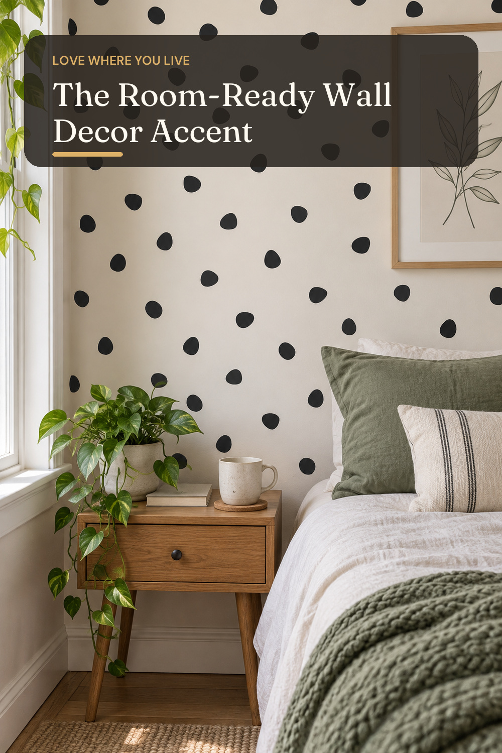 500 Pieces Black Irregular Dots Wall Sticker Irregular Polka Dots Wall Stickers Wall Decal Wall Decor Peel and Stick Stylish for Bedroom Home Classroom Decoration; AI-generated styling illustration