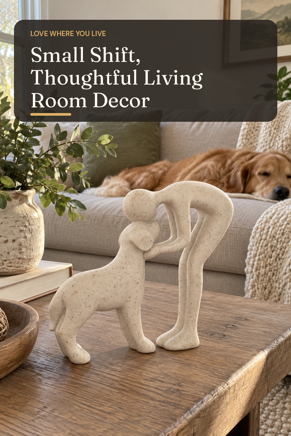A home organizer used in a comfortable lived-in living room with natural window light and practical everyday styling.