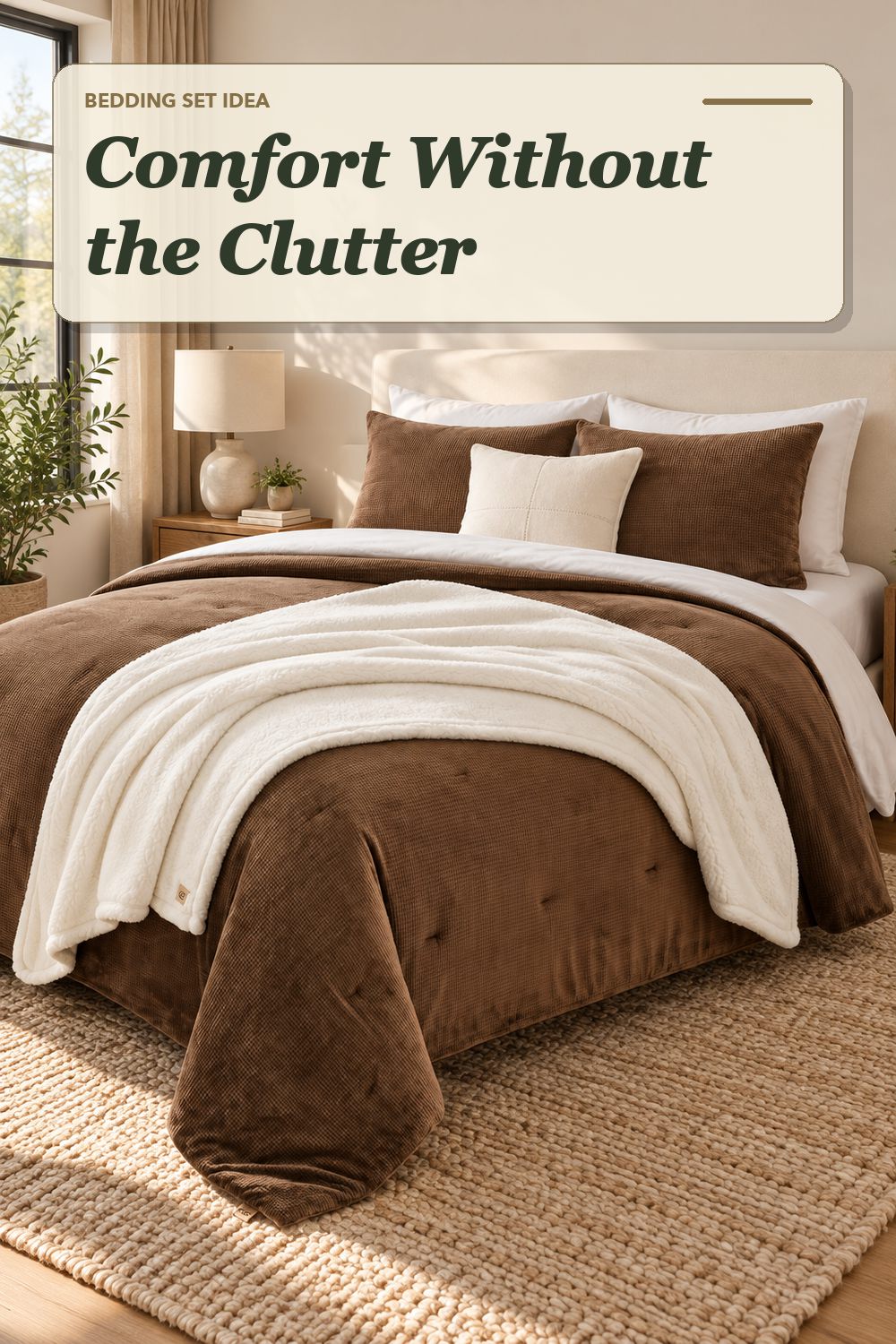 A comforter set used in a comfortable everyday bedroom with soft natural light and practical everyday styling.