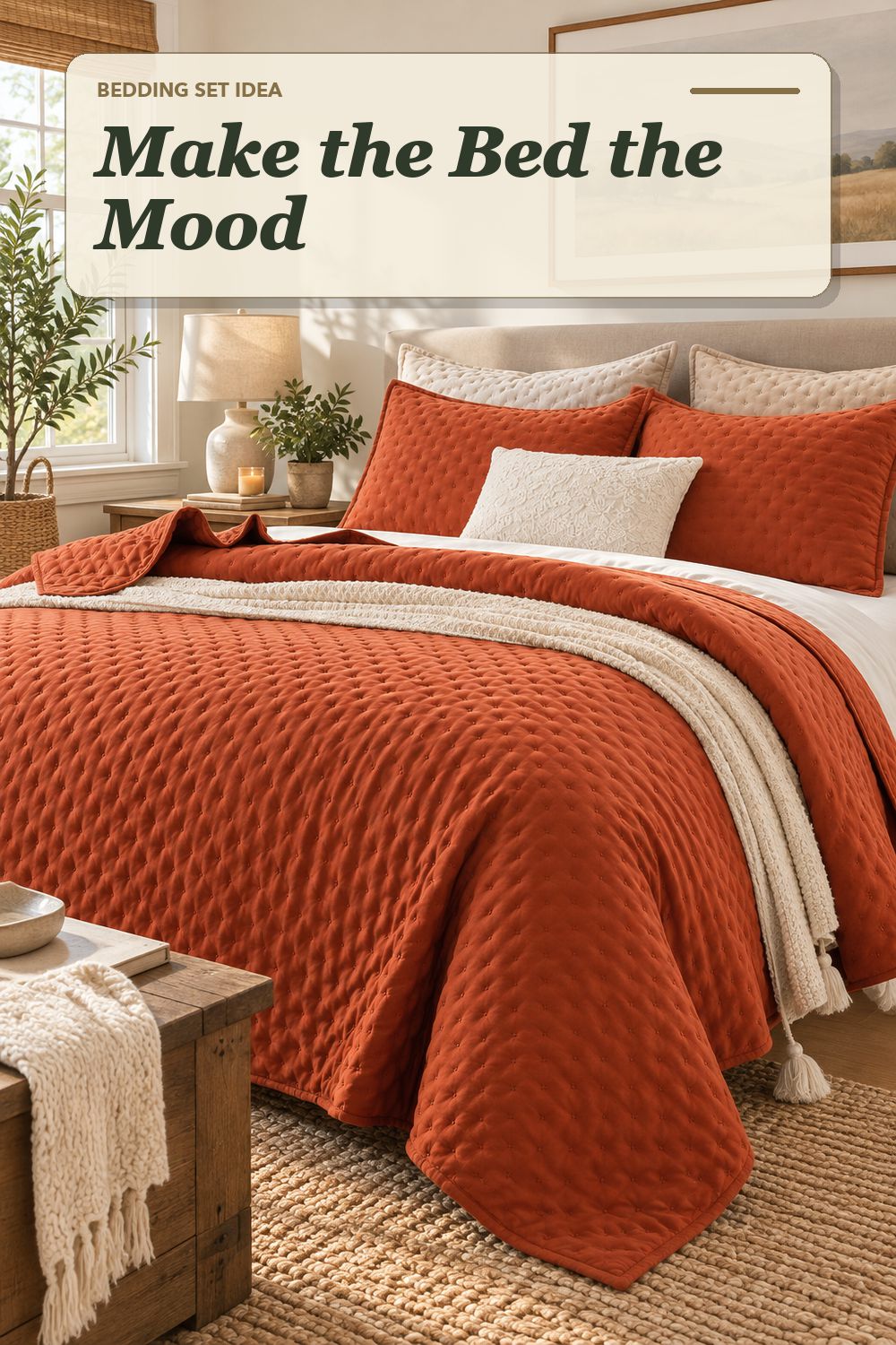 A quilt bedding set used in a comfortable everyday bedroom with soft natural light and practical everyday styling.