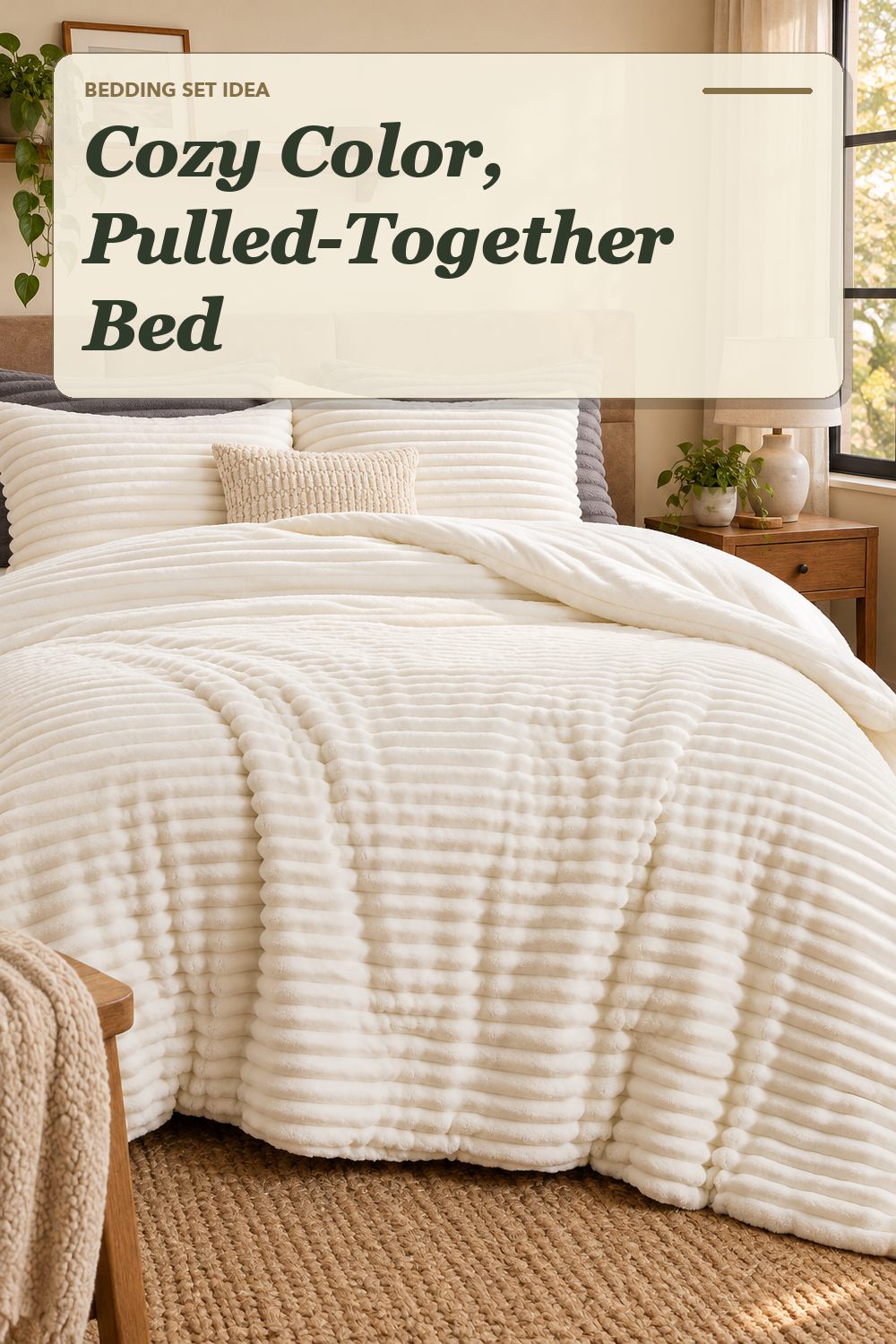 A comforter set used in a comfortable everyday bedroom with soft natural light and practical everyday styling.