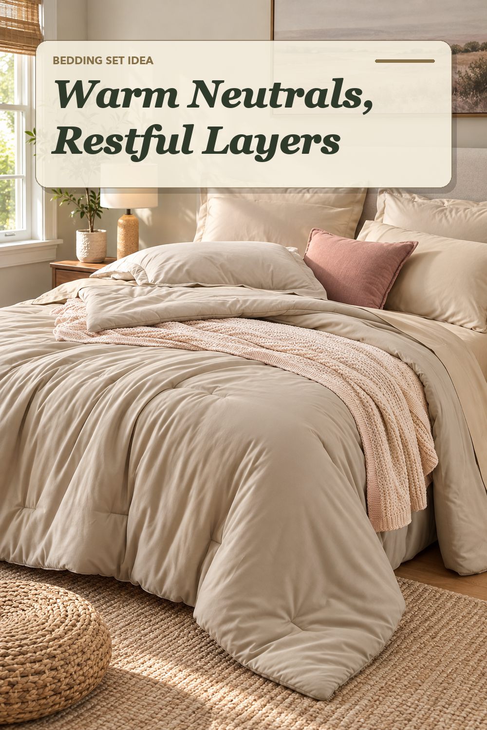 A comforter set used in a comfortable everyday bedroom with soft natural light and practical everyday styling.