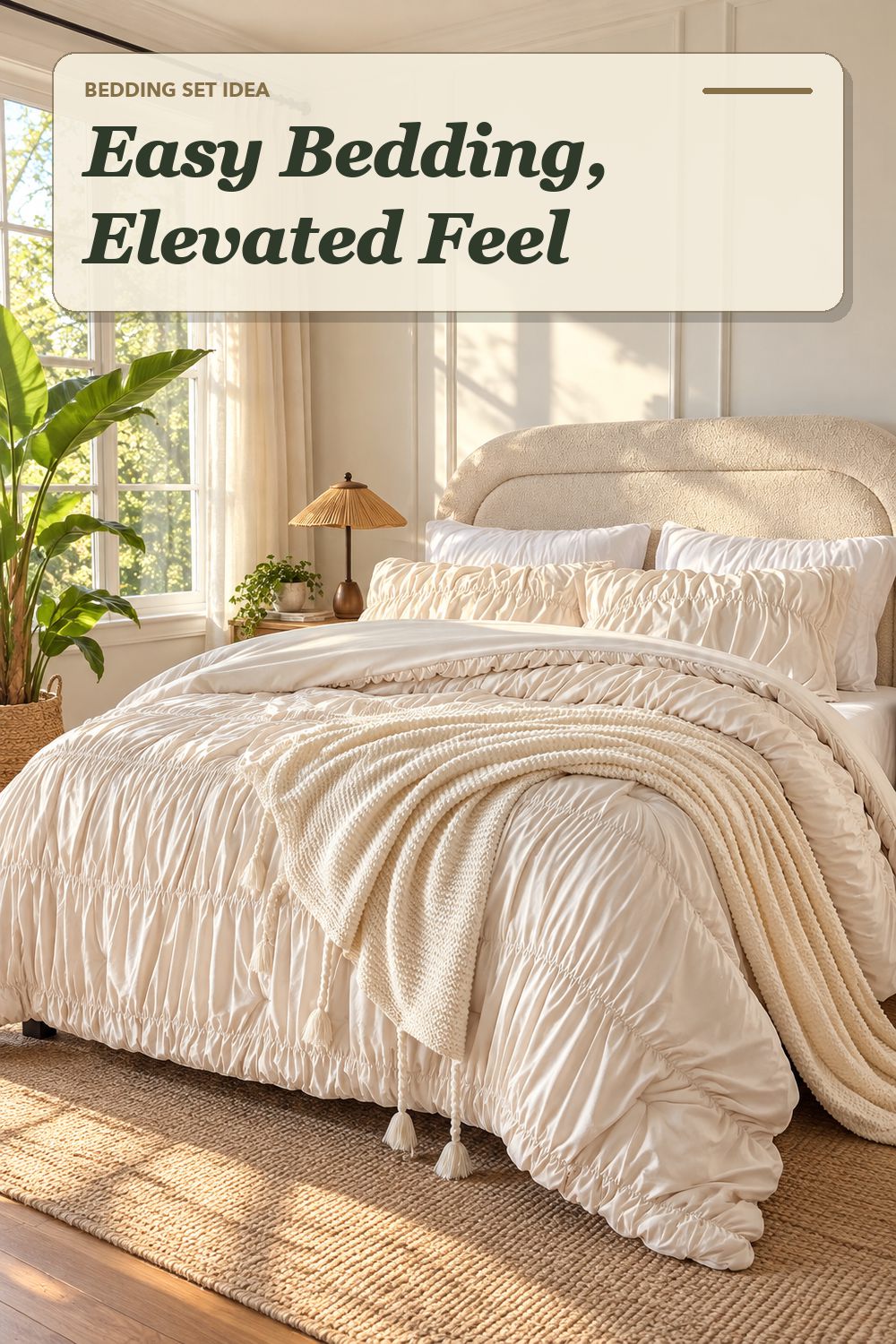 A comforter set used in a comfortable everyday bedroom with soft natural light and practical everyday styling.