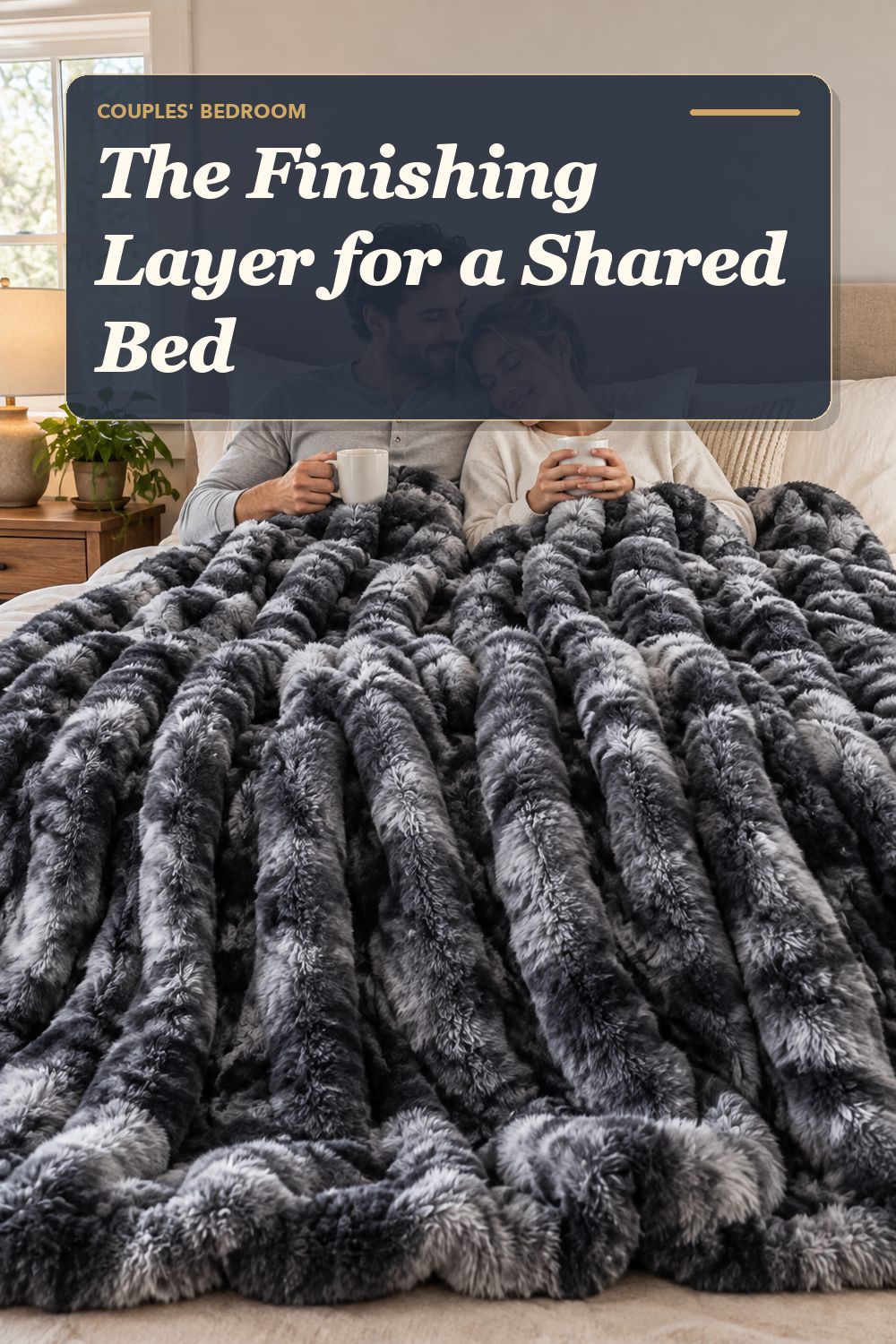 A oversized bedroom throw used in a calm shared bedroom with soft natural light and practical everyday styling.