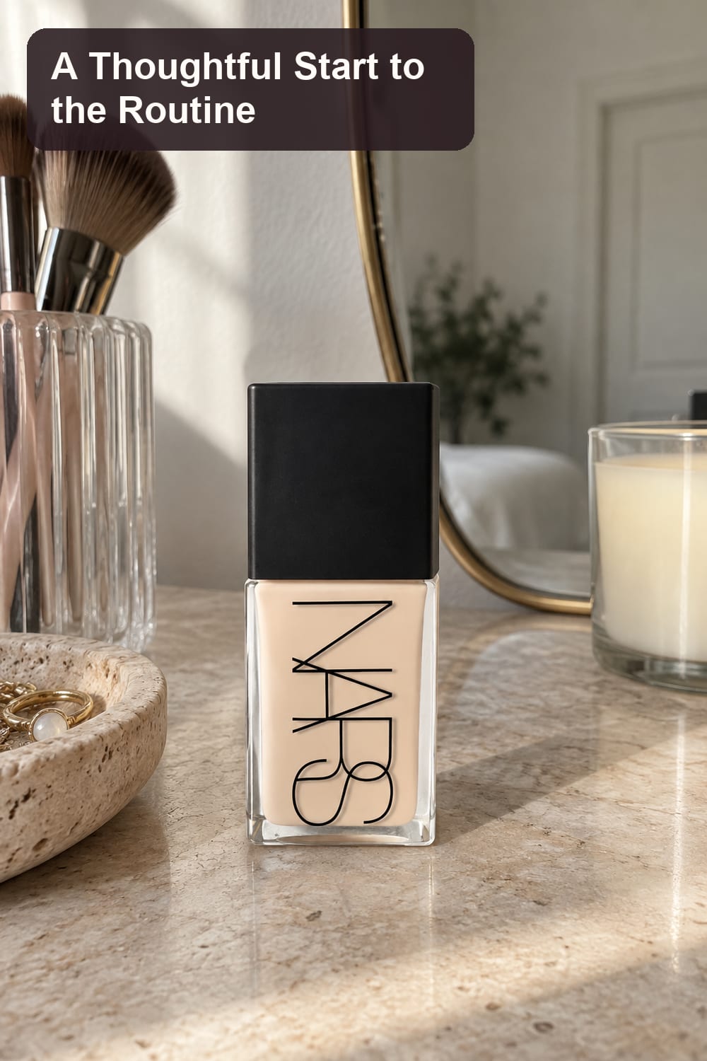 Everyday Complexion Makeup: NARS Light Reflecting Advanced Skincare Foundation — Pretty Little Bargains Pin image