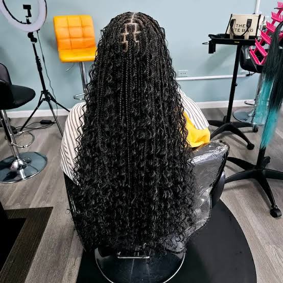 Bohemian knotless Braid/Jumbo