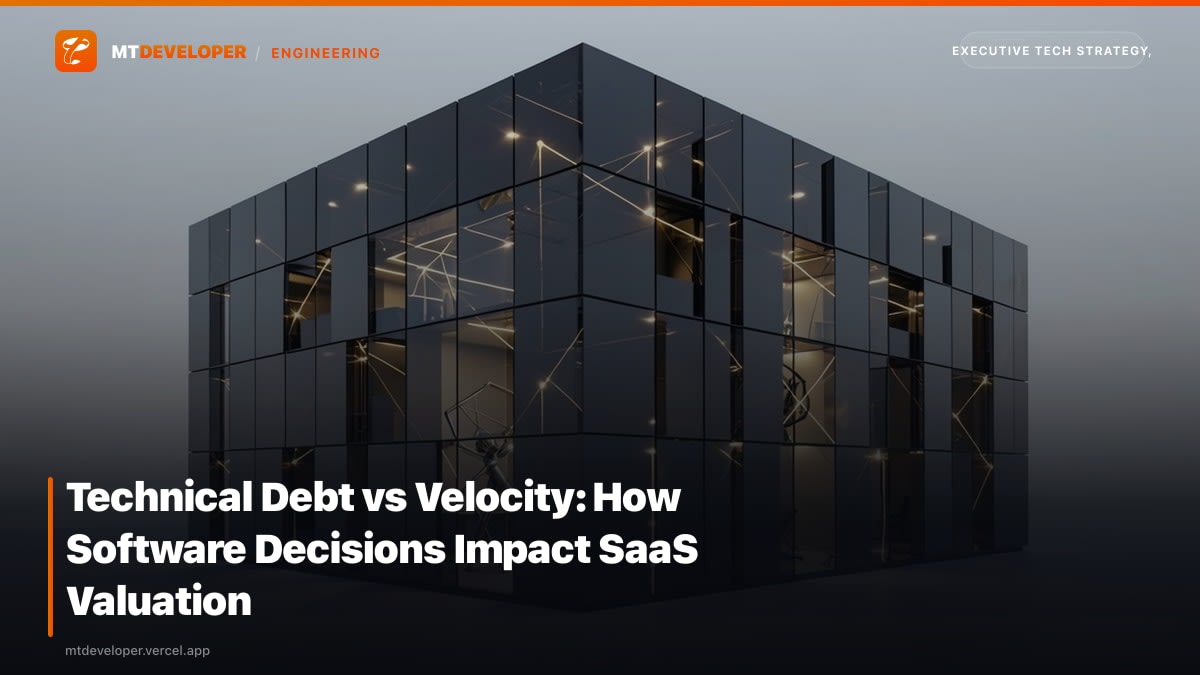 Technical Debt vs Velocity: How Software Decisions Impact SaaS Valuation