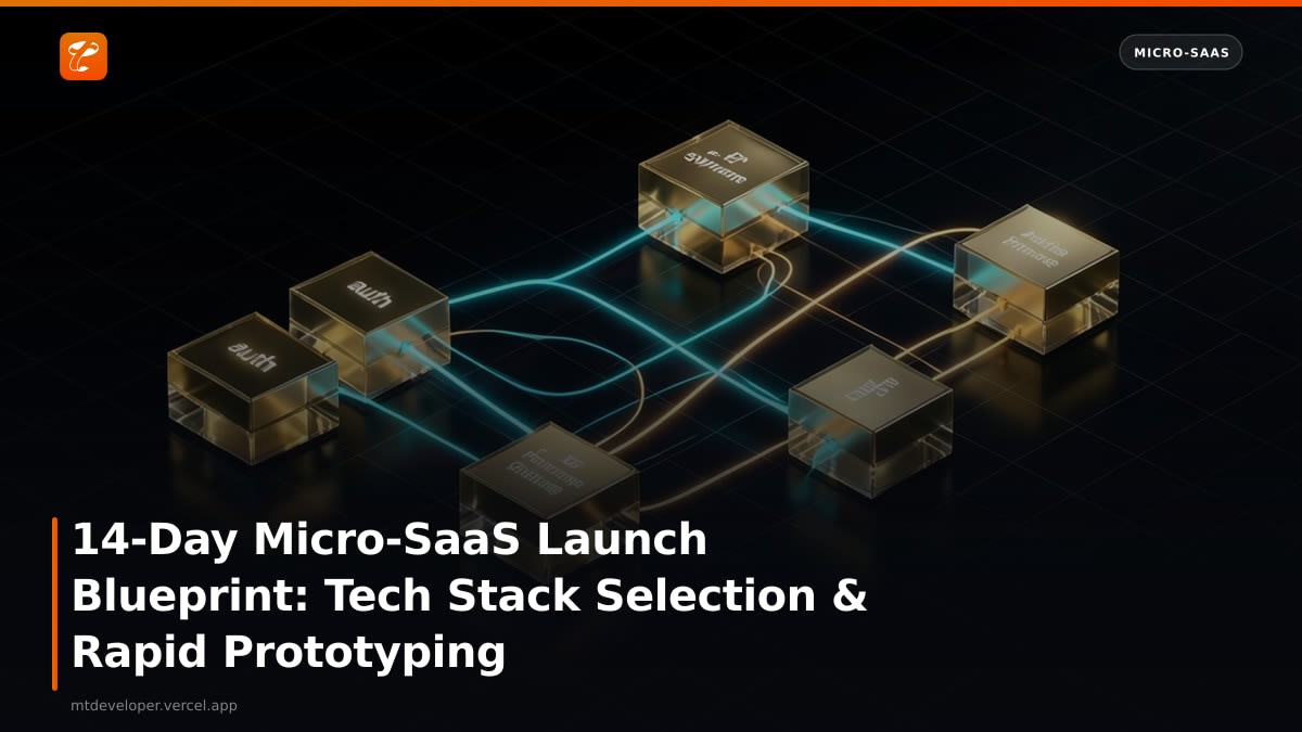 14-Day Micro-SaaS Launch Blueprint: Tech Stack Selection & Rapid Prototyping