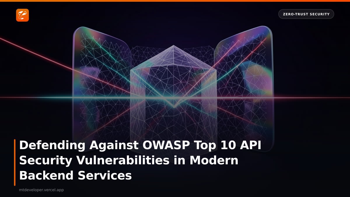 Defending Against OWASP Top 10 API Security Vulnerabilities in Modern Backend Services
