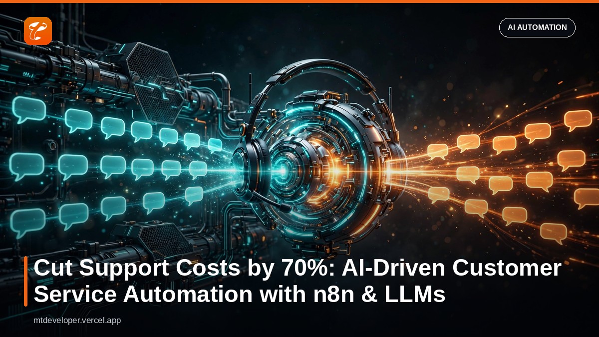 Cut Support Costs by 70%: AI-Driven Customer Service Automation with n8n & LLMs