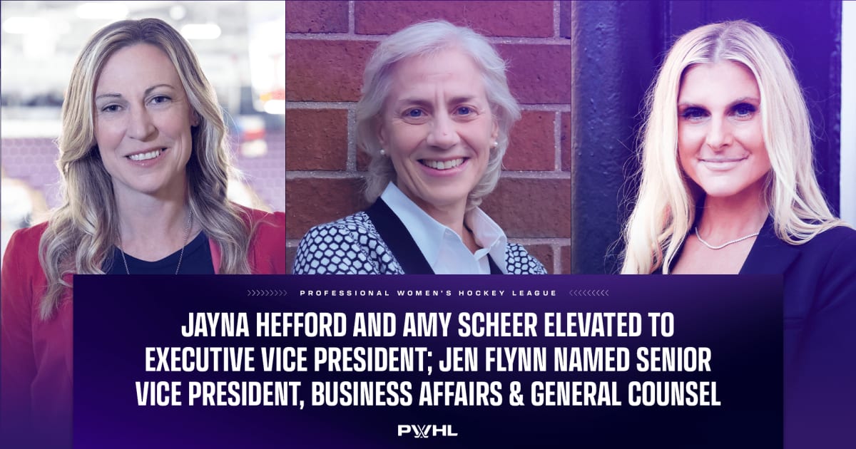 PWHL ANNOUNCES EXECUTIVE LEADERSHIP PROMOTIONS