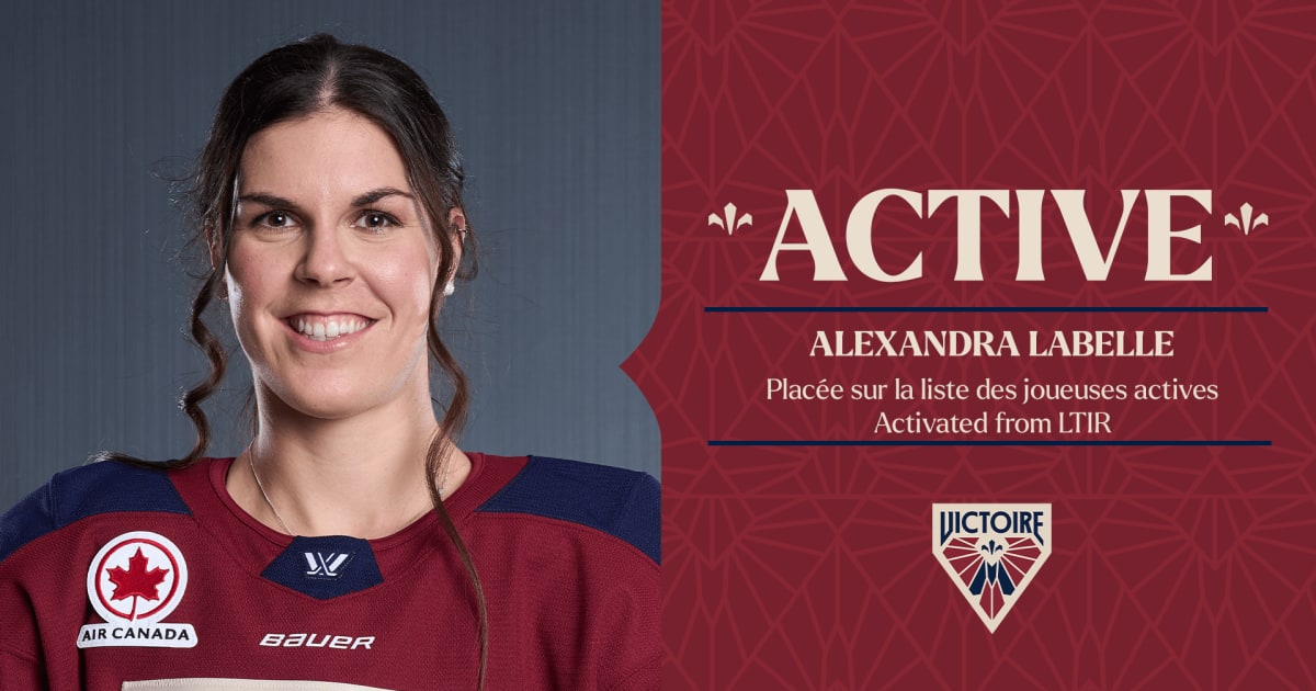 MONTRÉAL VICTOIRE ACTIVATE FORWARD ALEXANDRA LABELLE FROM LTIR | PWHL ...
