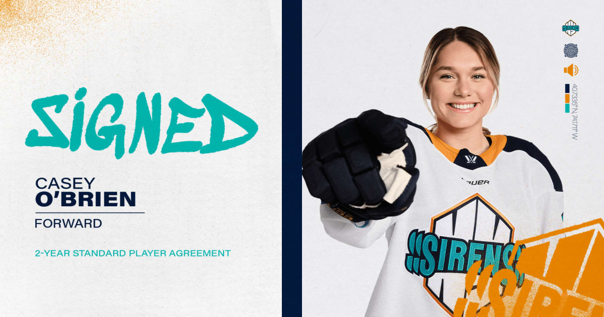 Sirens Re-sign Rookie Scoring Leader Casey O’Brien Through 2027-28