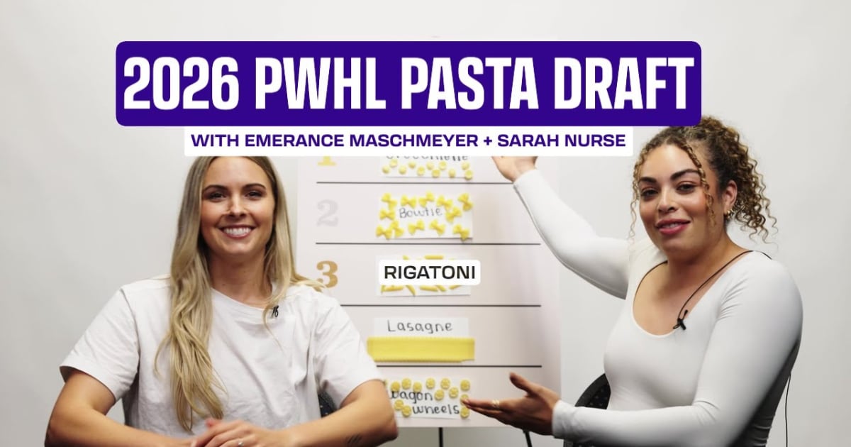 2026 PWHL Pasta Draft | Emerance Maschmeyer + Sarah Nurse | PWHL ...