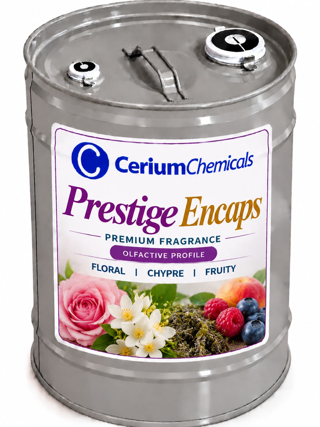 Prestige LF HD Caps in Cerium Chemicals packaging