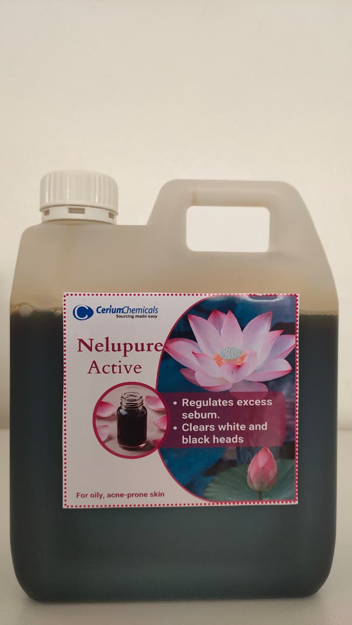 Nelupure Active in a one-litre Cerium Chemicals container