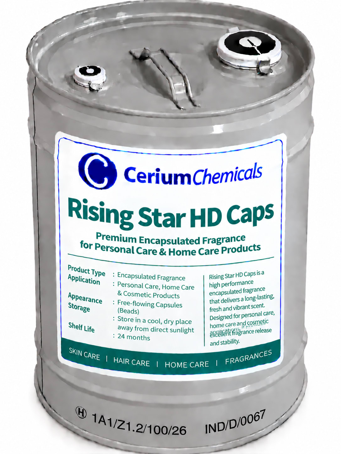 Rising Star HD Caps in Cerium Chemicals packaging