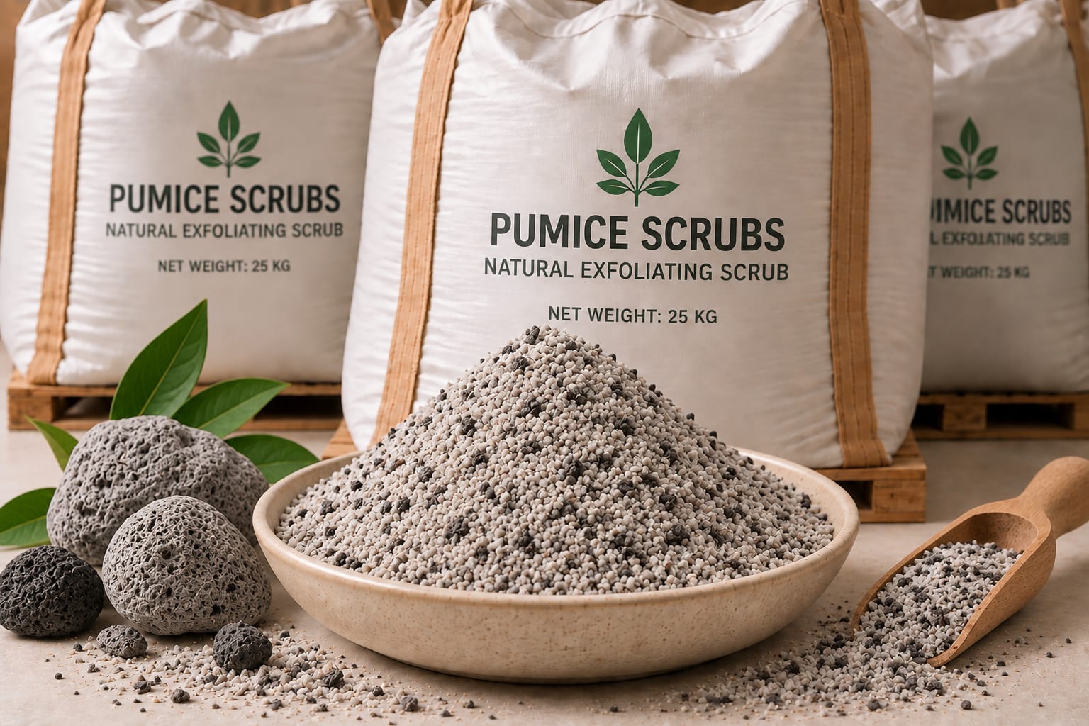 Pumice Scrubs in Cerium Chemicals packaging