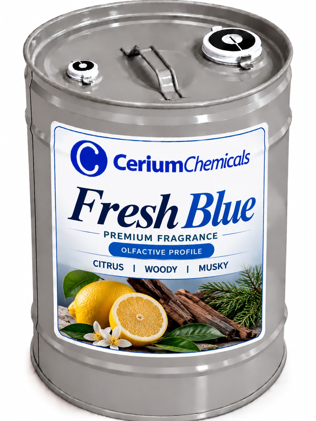 Fresh Blue in Cerium Chemicals packaging