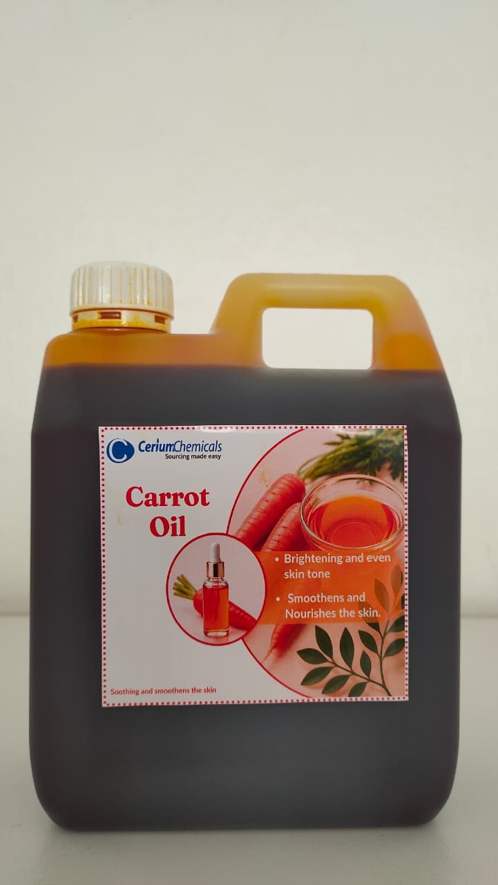 Carrot Oil in a one-litre Cerium Chemicals container