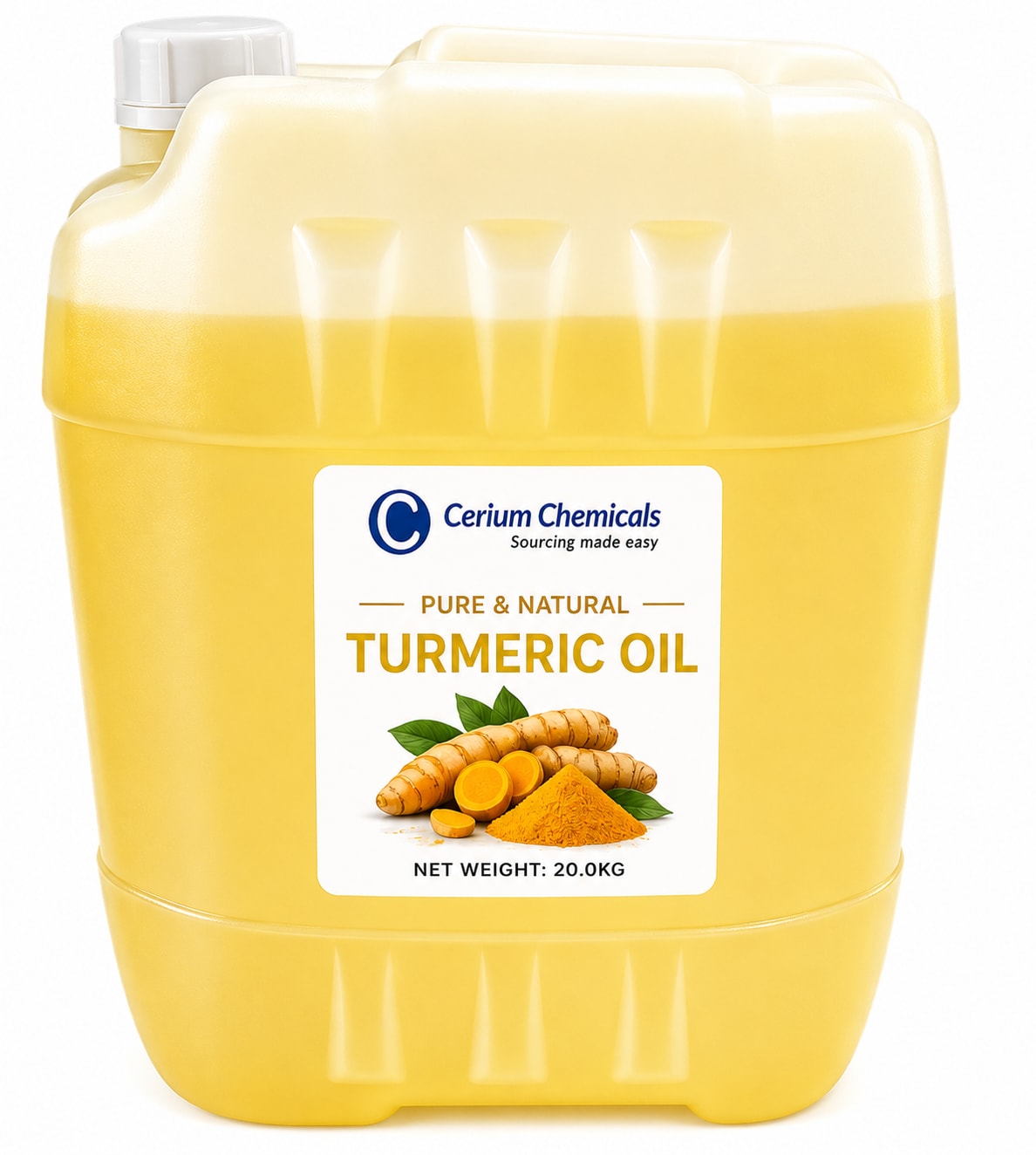 Turmeric Oil in Cerium Chemicals packaging