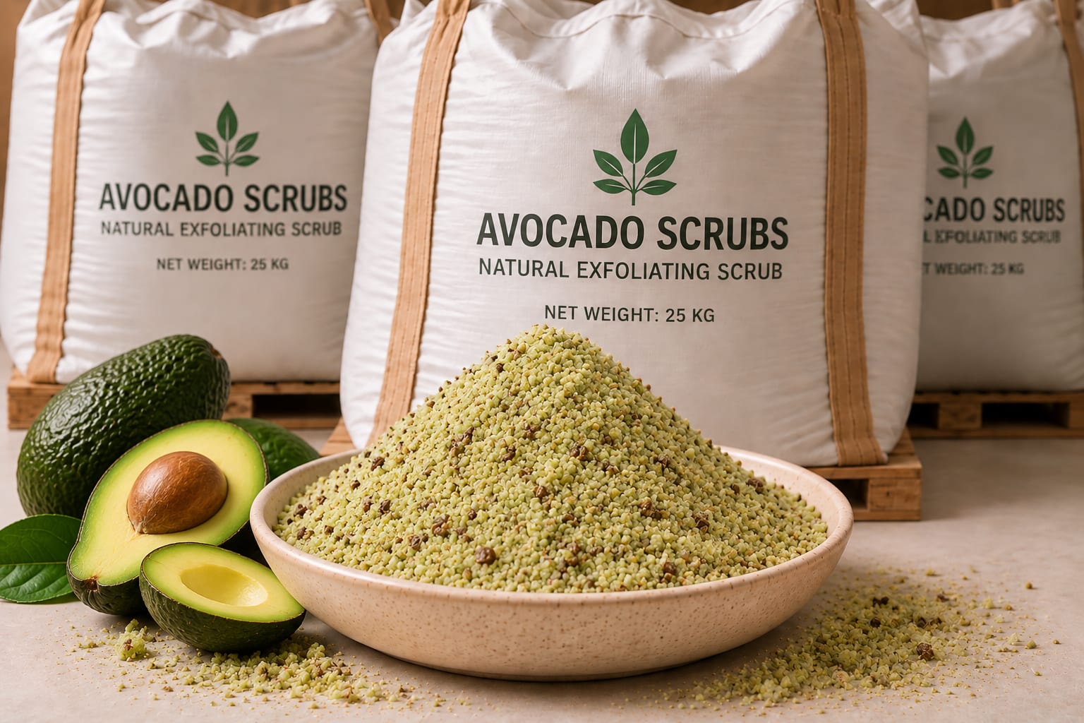 Avocado Scrubs in Cerium Chemicals packaging