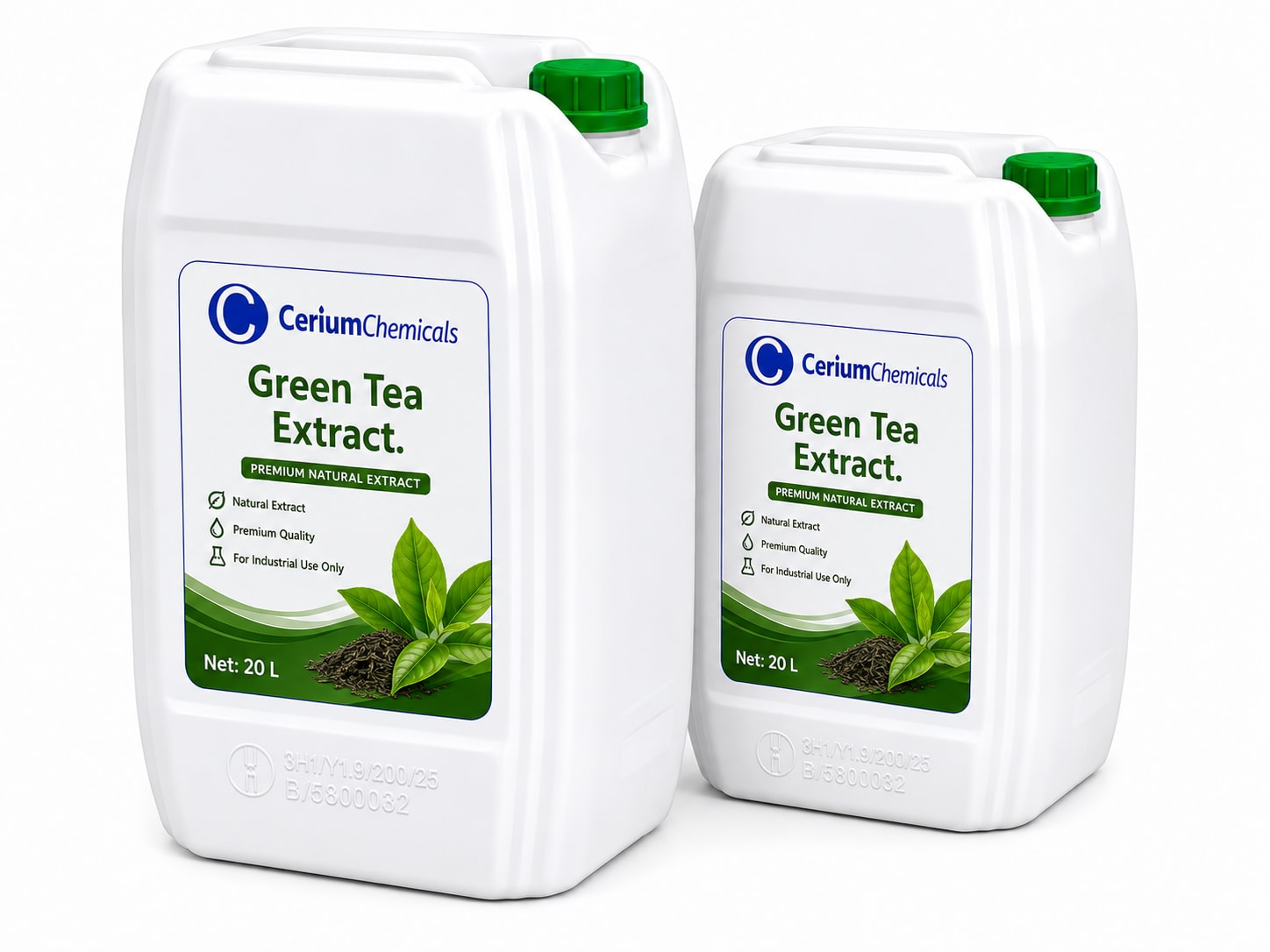 Green Tea Extract in Cerium Chemicals packaging