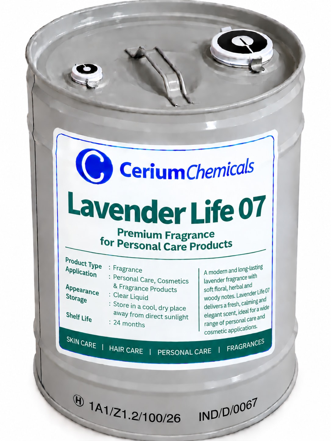 Lavender Life 07 in Cerium Chemicals packaging