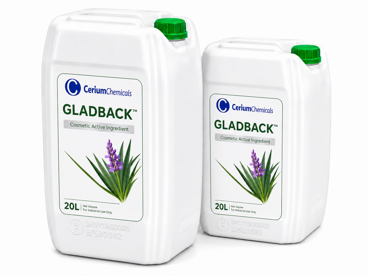 Gladback in a one-litre Cerium Chemicals container