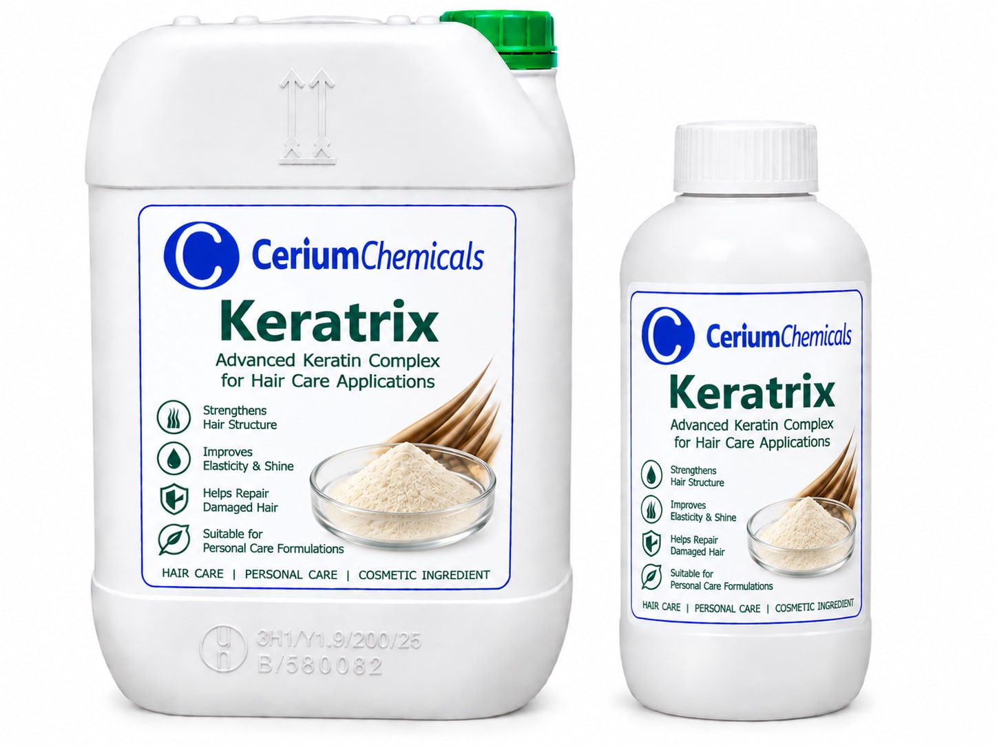 Keratrix Active in a one-litre Cerium Chemicals container