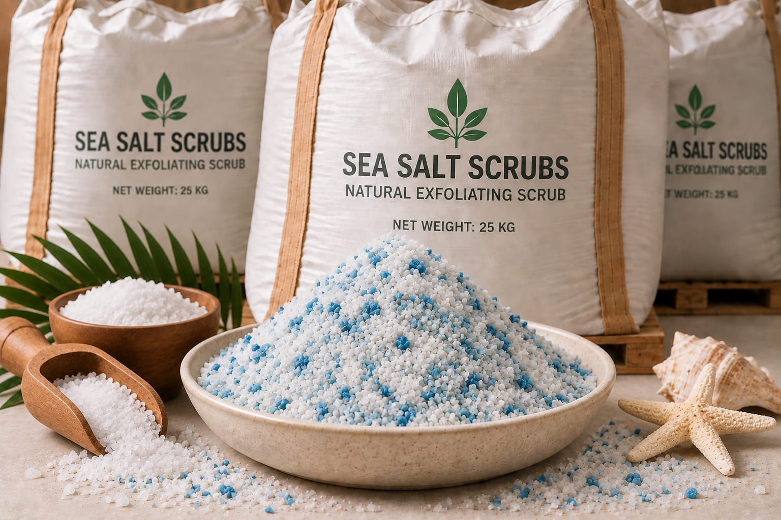 Sea Salt Scrubs in Cerium Chemicals packaging