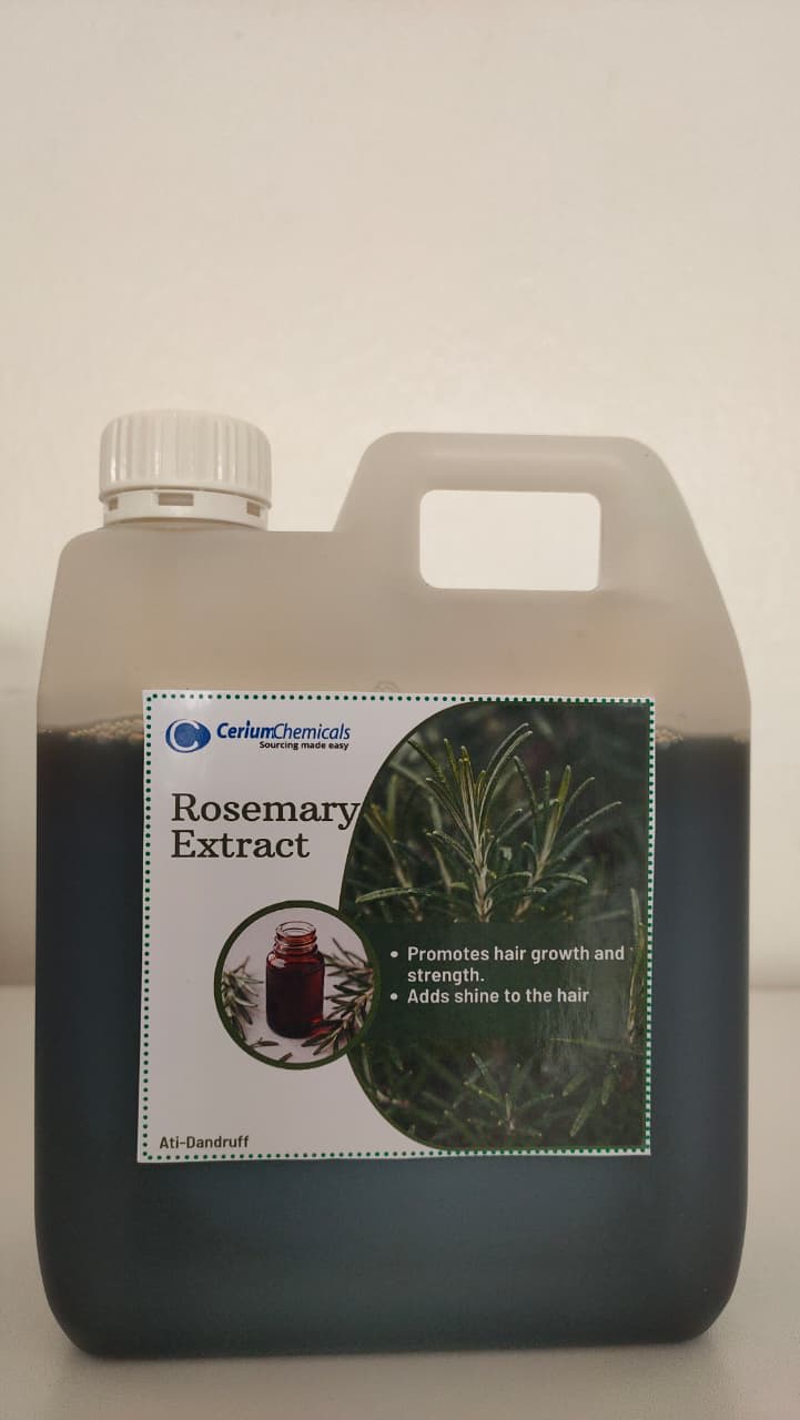Rosemary Extract in a one-litre Cerium Chemicals container