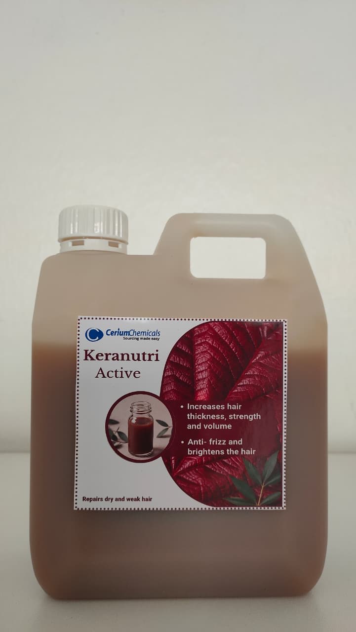 Keranutri Active in a one-litre Cerium Chemicals container