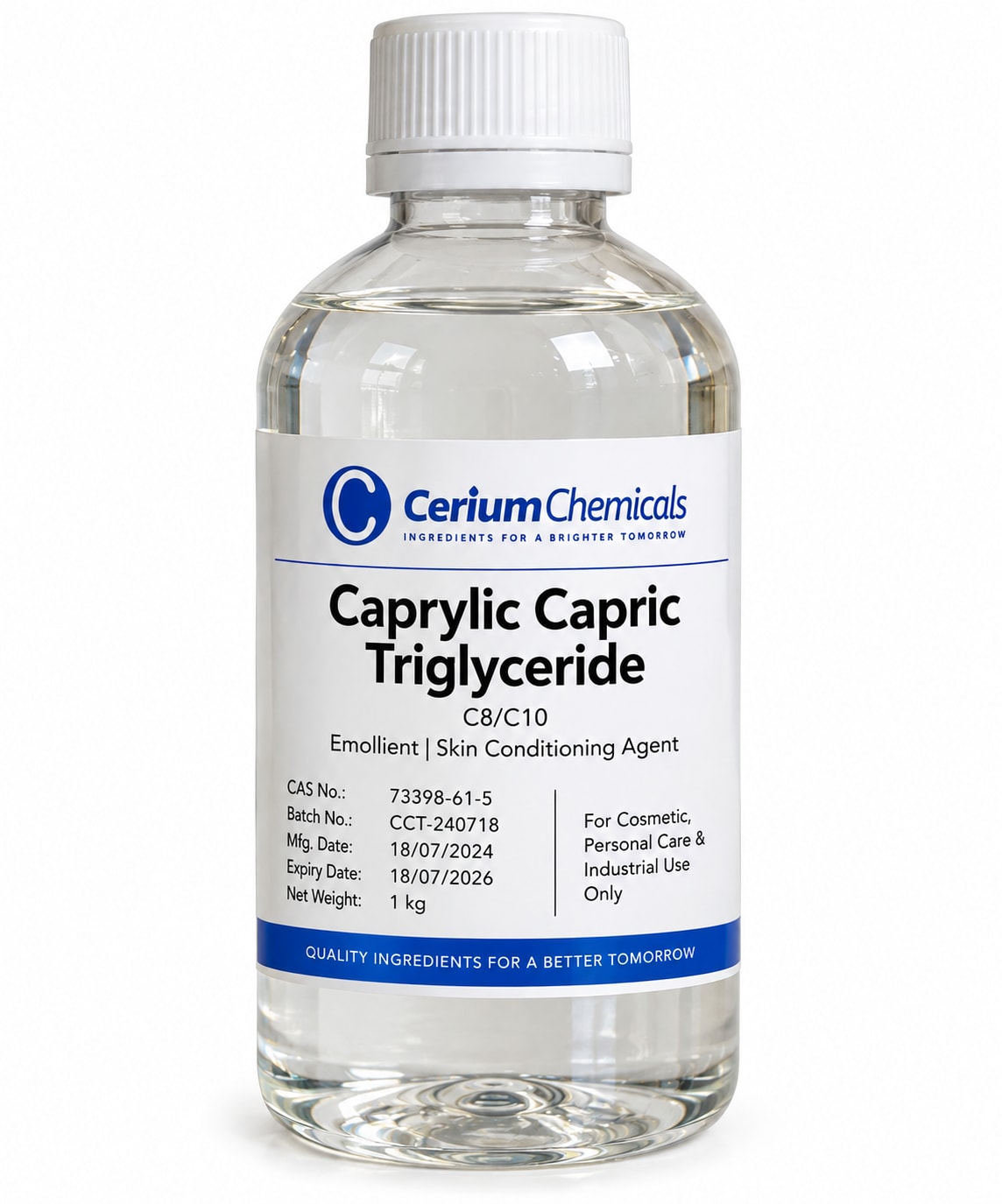 Caprylic Capric Triglyceride in Cerium Chemicals packaging