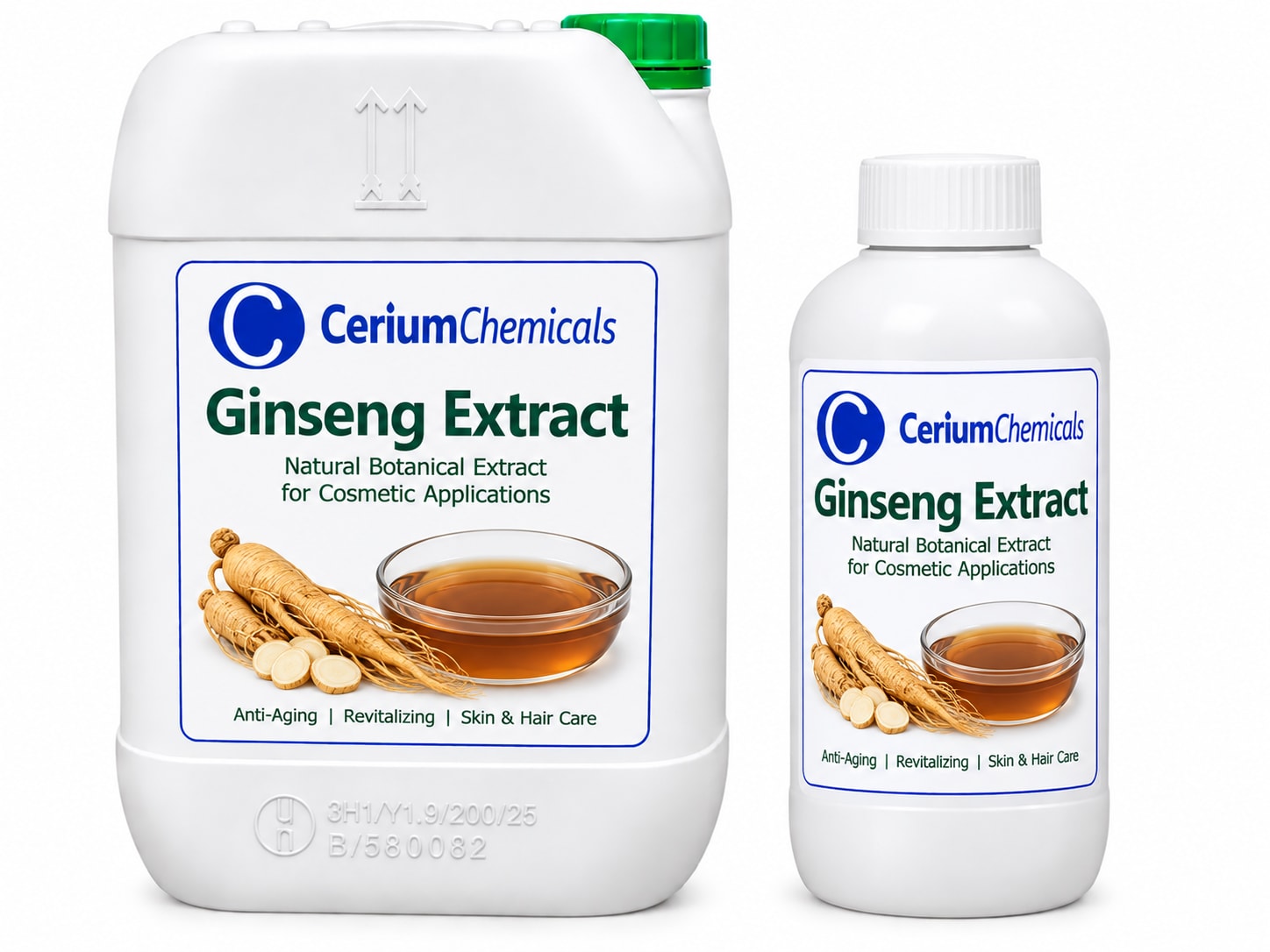 Ginseng Extract in Cerium Chemicals packaging