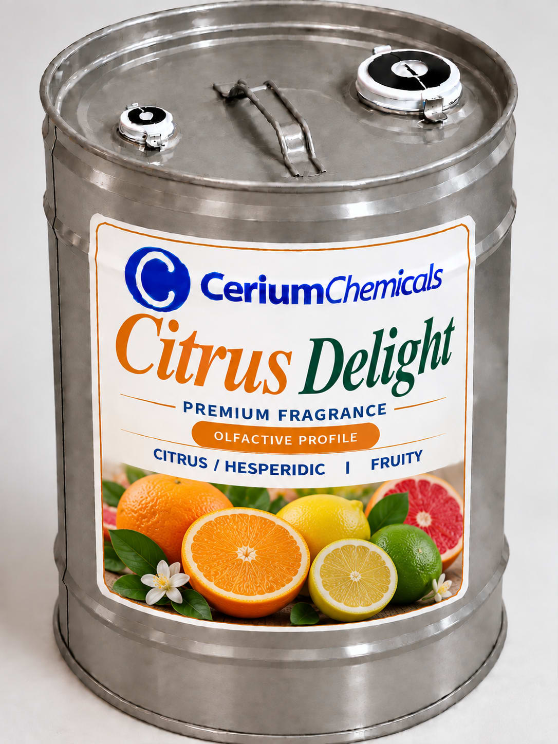 Citrus Delight in Cerium Chemicals packaging