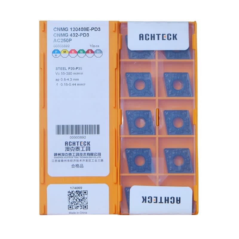 Mảnh dao tiện CNMG120408E-PD3 AC250P ACHTECK