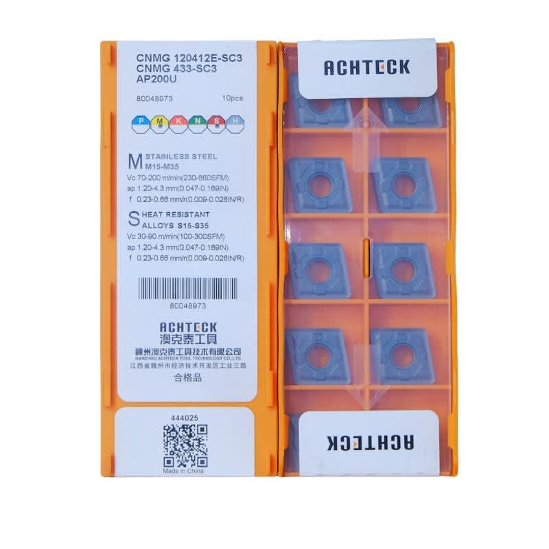 Mảnh dao tiện CNMG 120412E-SC3 AP200U ACHTECK
