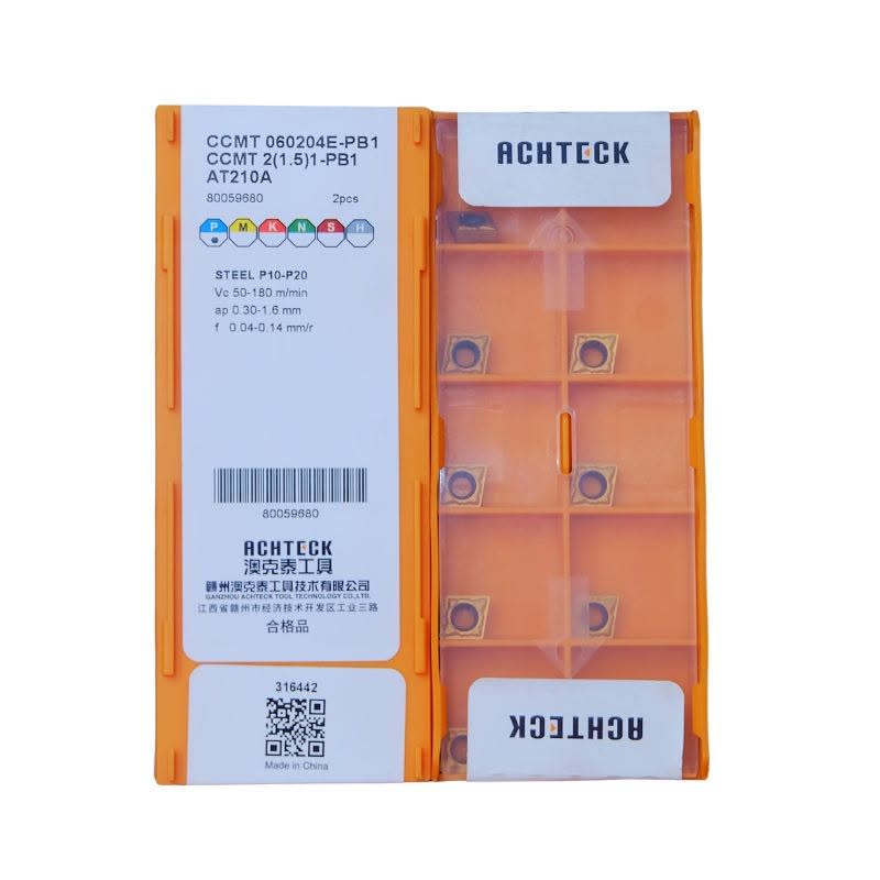 Mảnh dao tiện CCMT060204E-PB1-AT210A ACHTECK