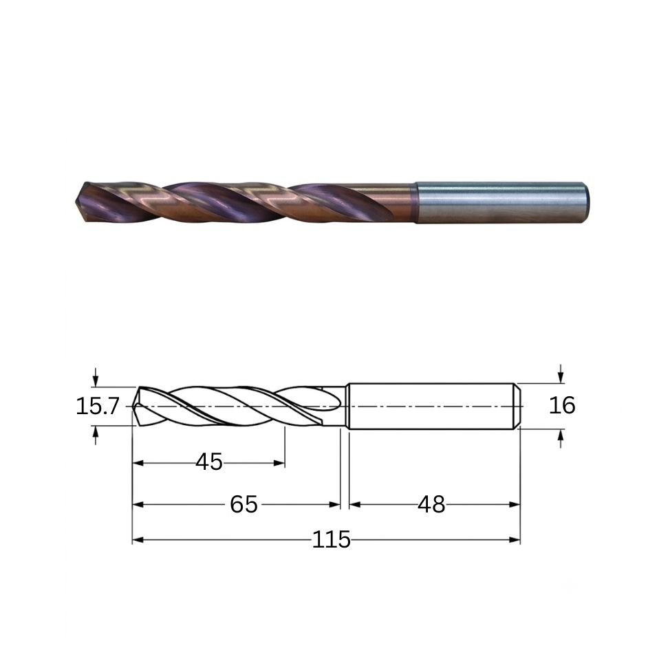 Mũi Khoan 15.7x65x115x16 (D106-03-15700A1 AP30P1U)