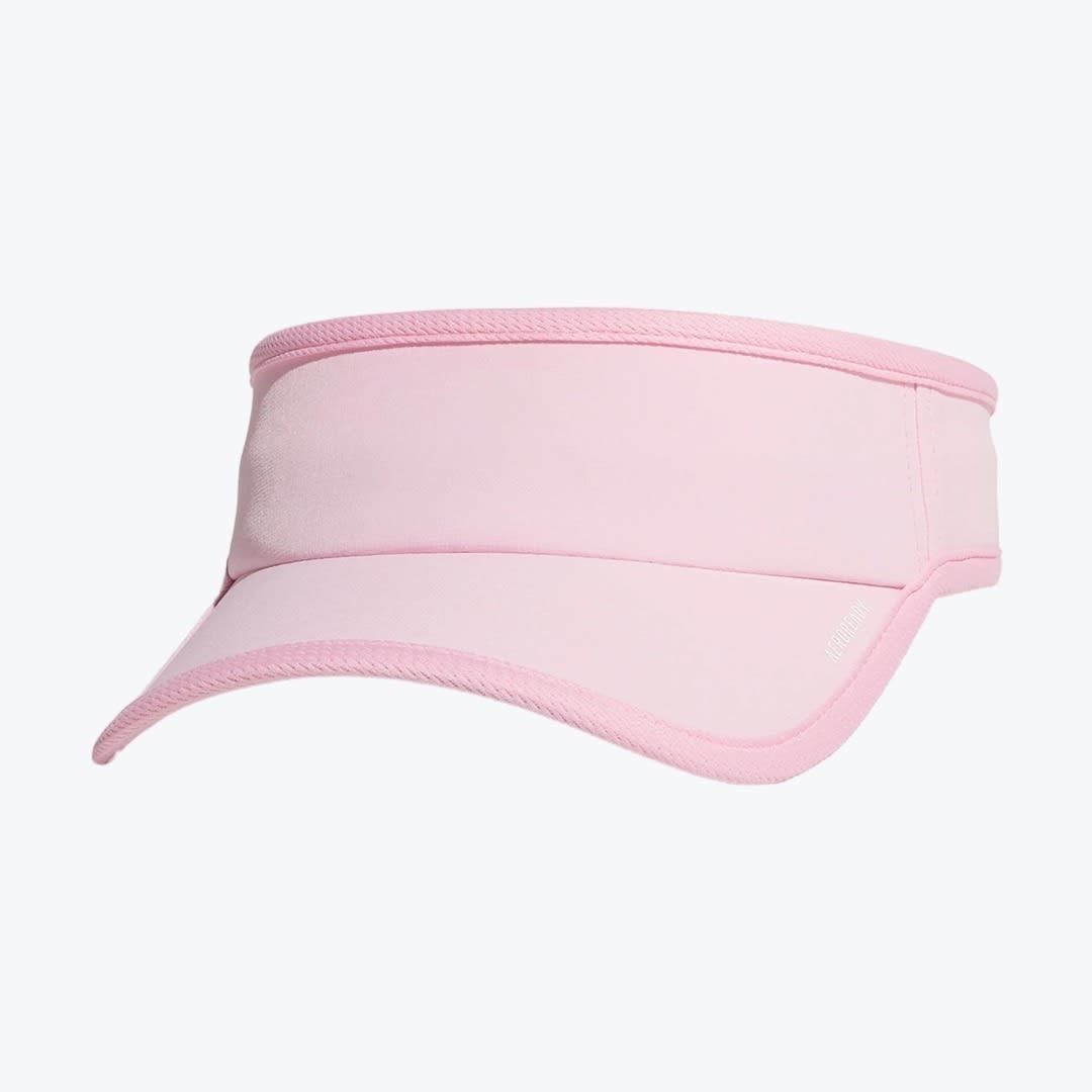 Light Pink Athletic Sun Visor A light pink athletic sun visor with a curved brim on a white background.