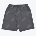 Back view of dark grey heathered Addos shorts with a back pocket.