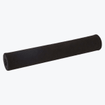 A single black cylindrical foam grip sleeve with a hollow center, shown on a plain white background.