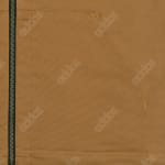 A close-up of a brown canvas jacket with a zipper on the left