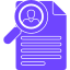 A low-resolution pixelated purple figure with a snout-like shape on a dark grey background.